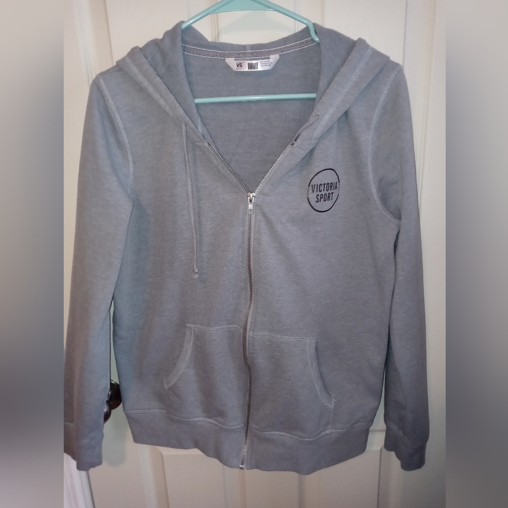 VS SPORT Lightweight Hooded Jacket! Color: Heather Gray. Size: L.